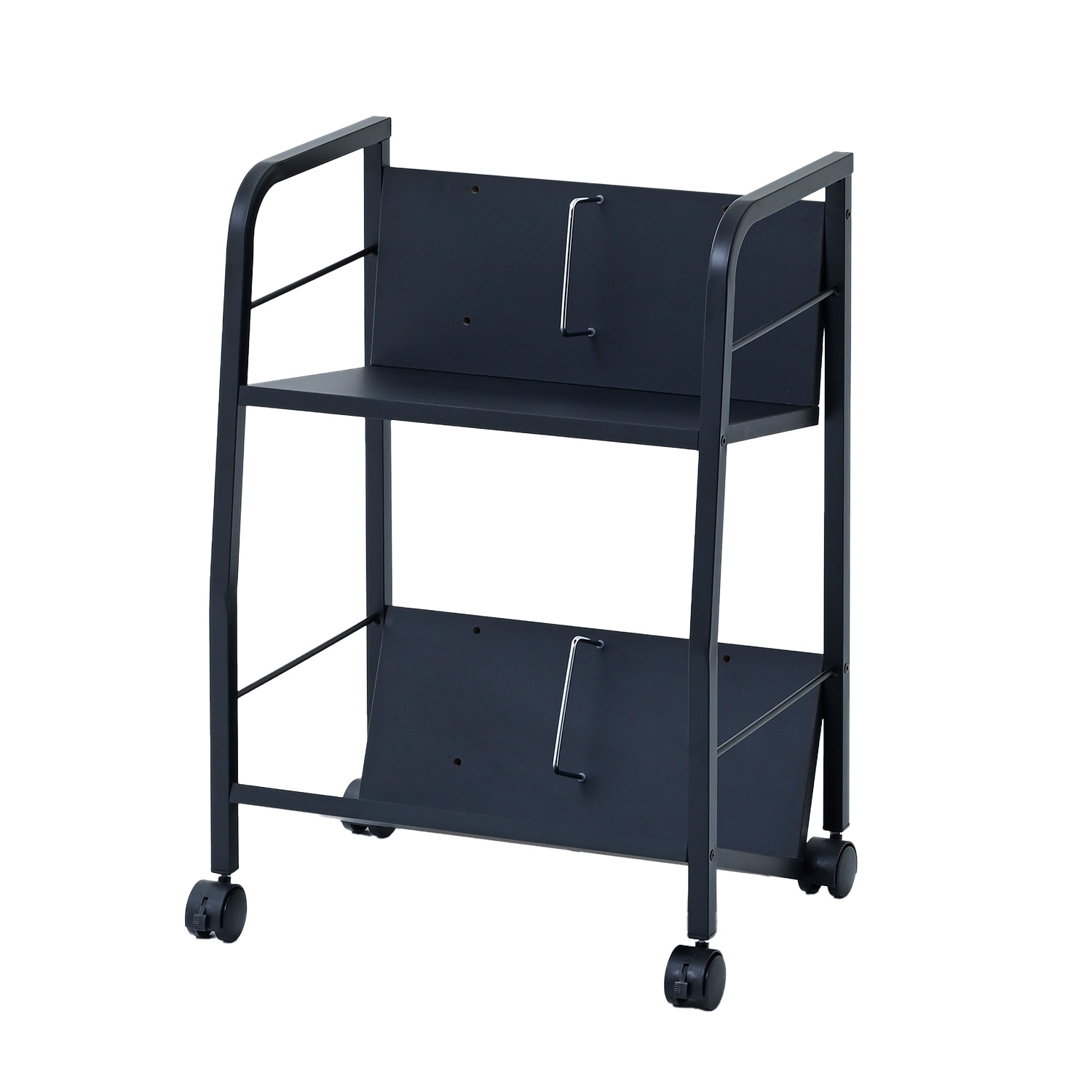 山善（YAMAZEN） ファイルワゴン サイドワゴン 2段 キャスター付き 幅