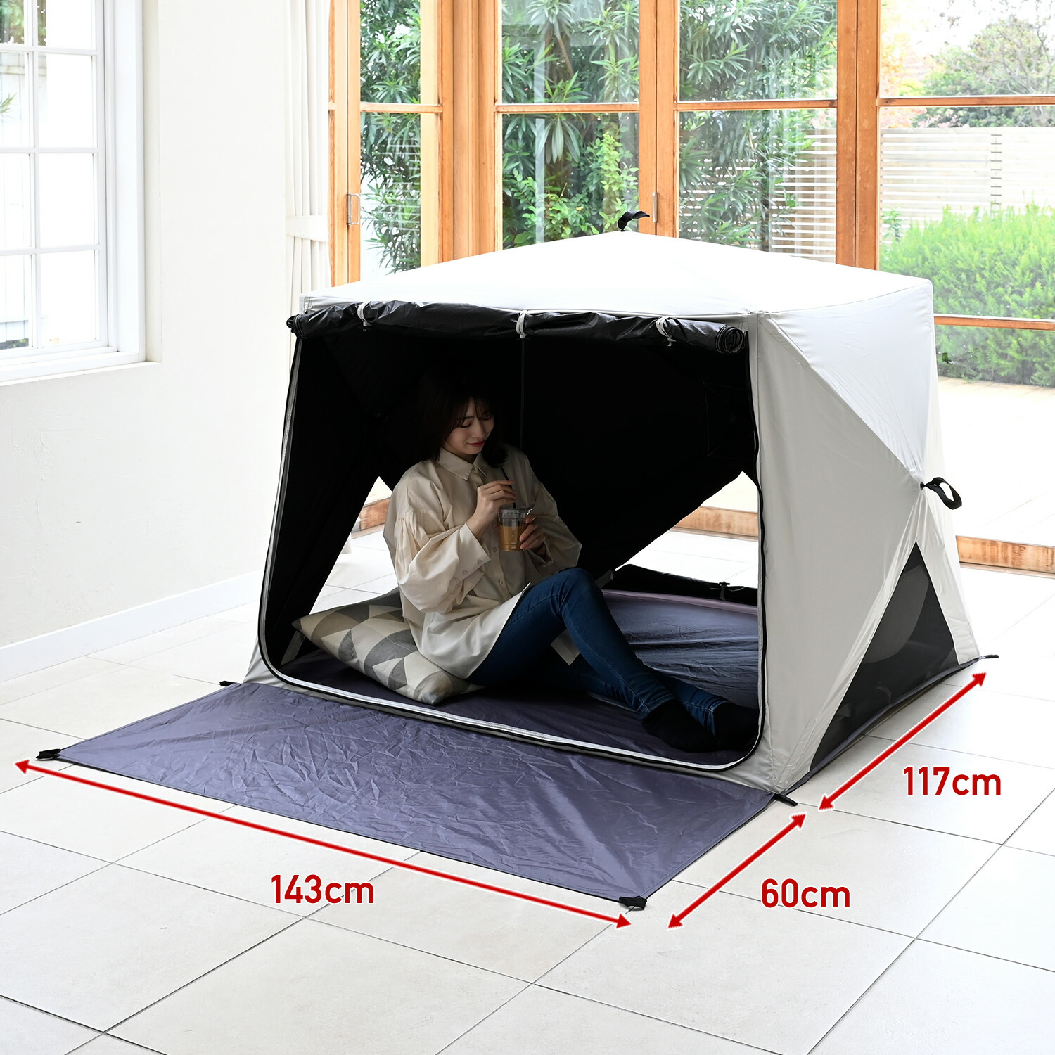 山善（YAMAZEN） 傘みたいに広げるだけ パッとサッとサンシェード