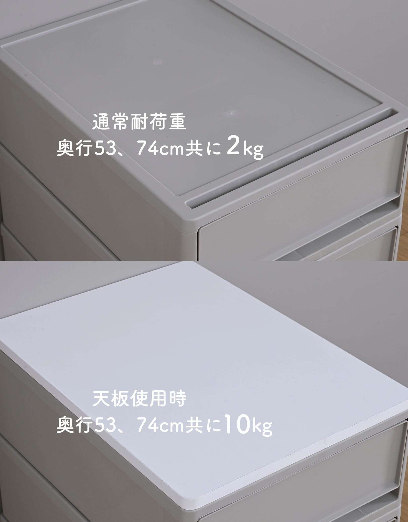 rimogate@断捨離中 山善 天板のみ 中が透けない 収納ケース 引き出し 専用 ズレない