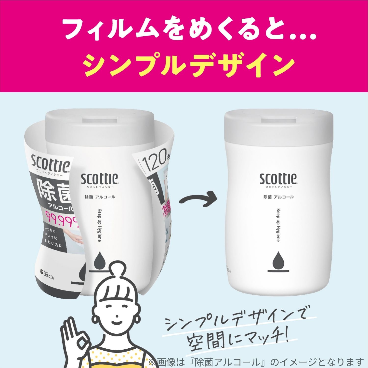 スコッティ ウェットティッシュ 純水 ノンアルコール 本体 150枚