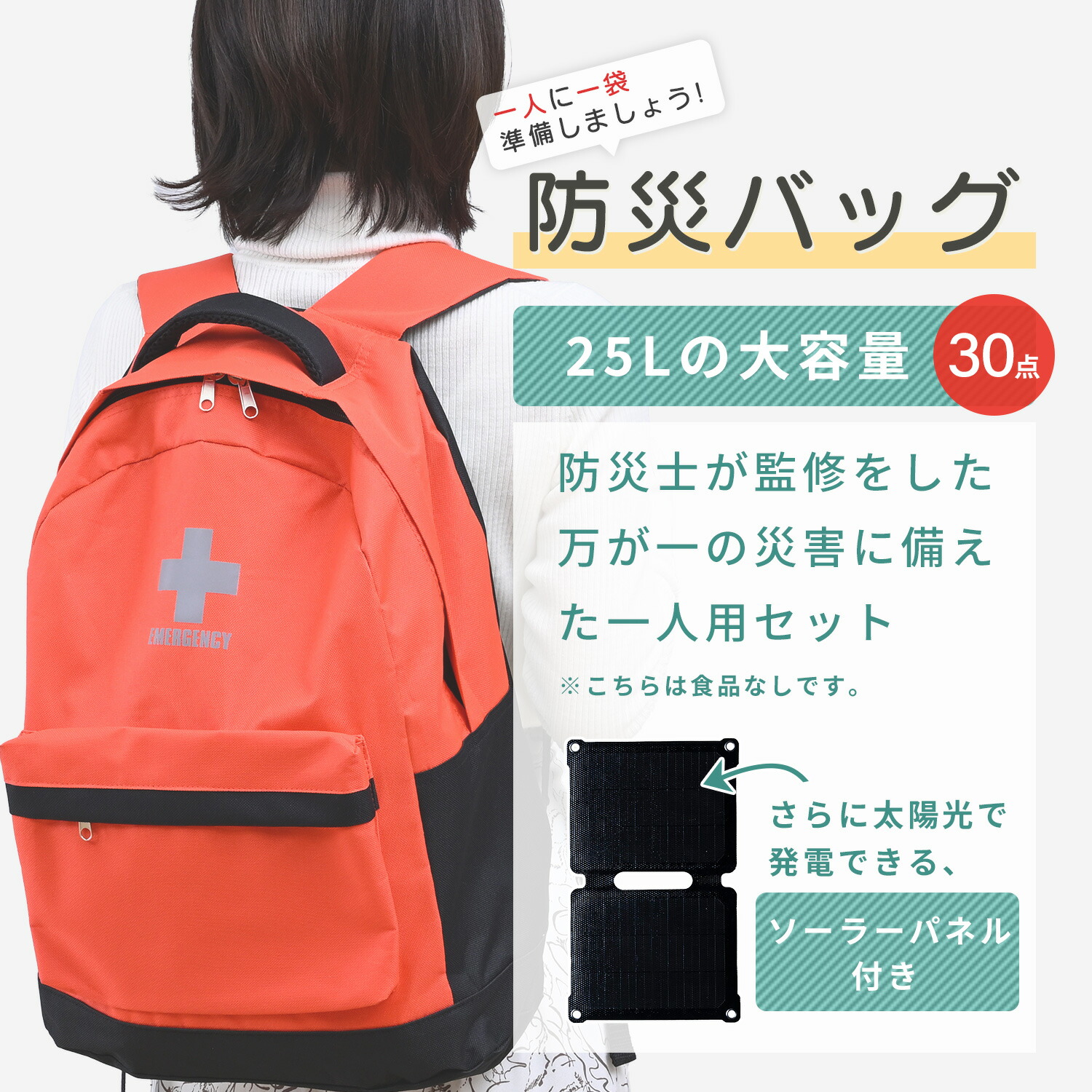 山善（YAMAZEN） 防災グッズ 防災セット 防災士監修 一次避難用 25L