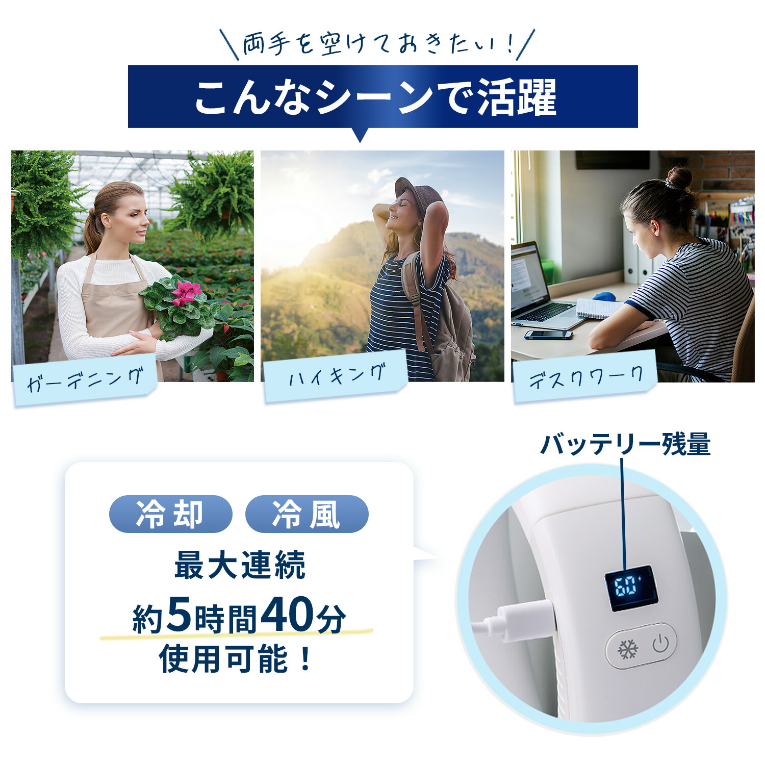 ネックファン ペルチェ ネッククーラー 扇風機 ペルチェスプリット