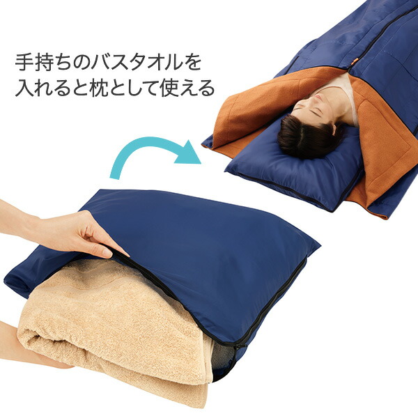 メイダイ 防災ニモナル 多機能シュラフ 防災士推奨 毛布 寝袋 掛け布団
