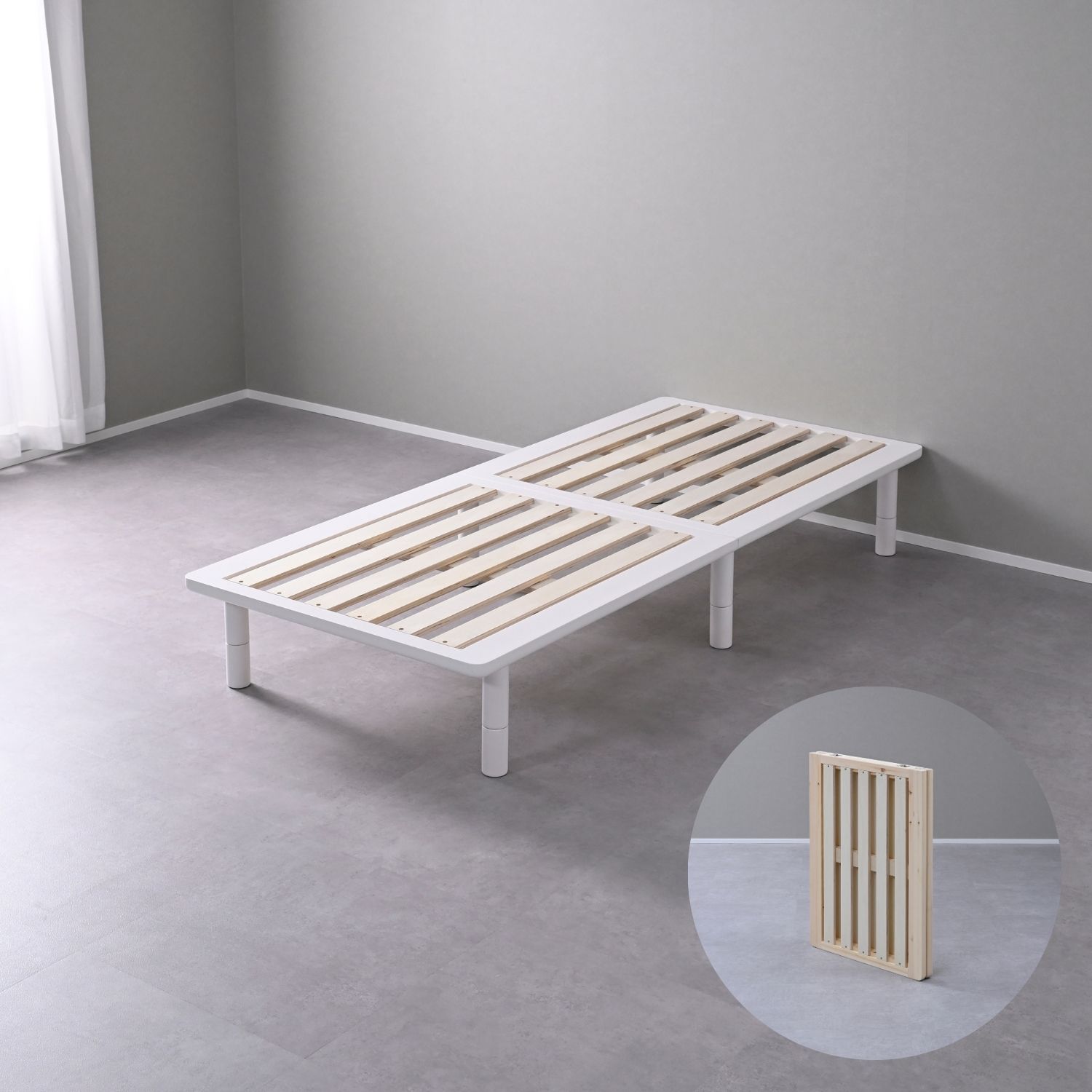 山善（YAMAZEN） ベッド セミシングルショート すのこベッド ベッド