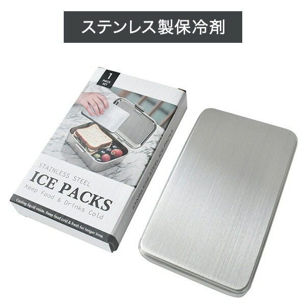 2個セット ステンレス 保冷剤 長時間冷却 最強 薄い コンパクト 四角形
