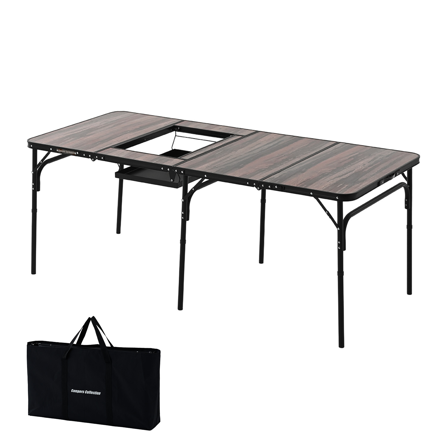 山善（YAMAZEN） アウトドアテーブル バーベキュー 180×80 テーブル