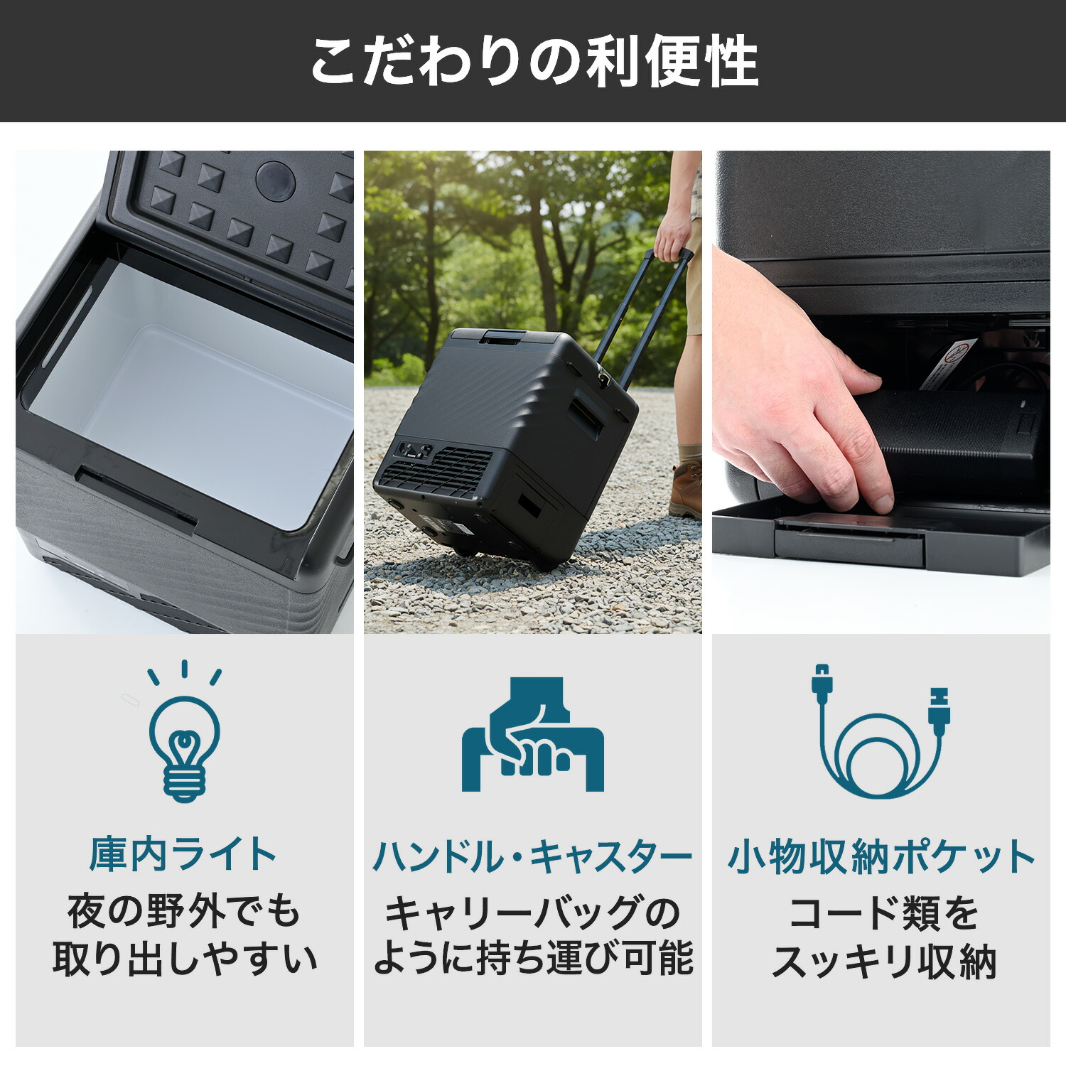 山善（YAMAZEN） ポータブル冷蔵庫 冷凍庫 車載冷蔵庫 22L YFR-AC22C(B