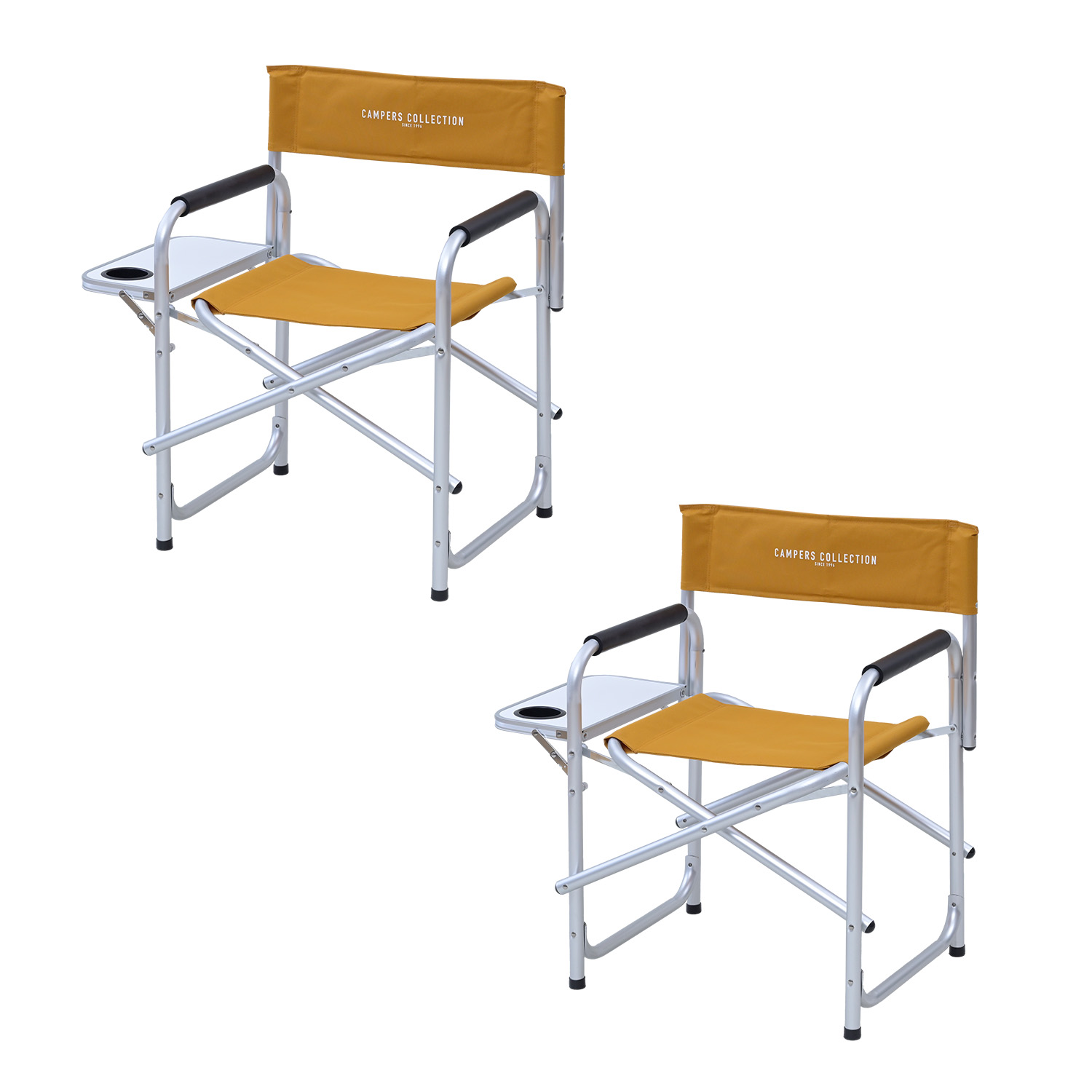 山善（YAMAZEN） ディレクターチェア 2脚セット アウトドアチェア