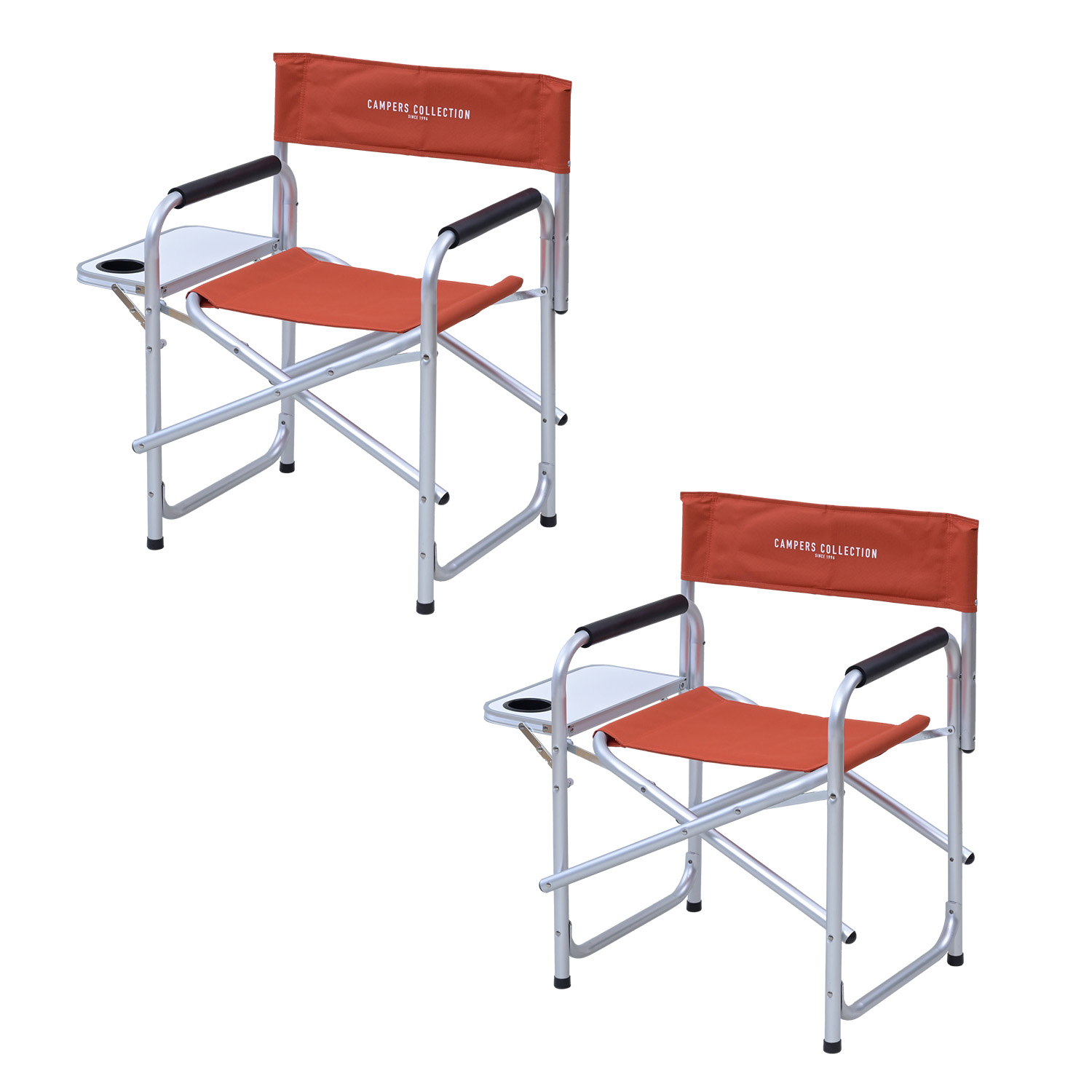 山善（YAMAZEN） ディレクターチェア 2脚セット アウトドアチェア