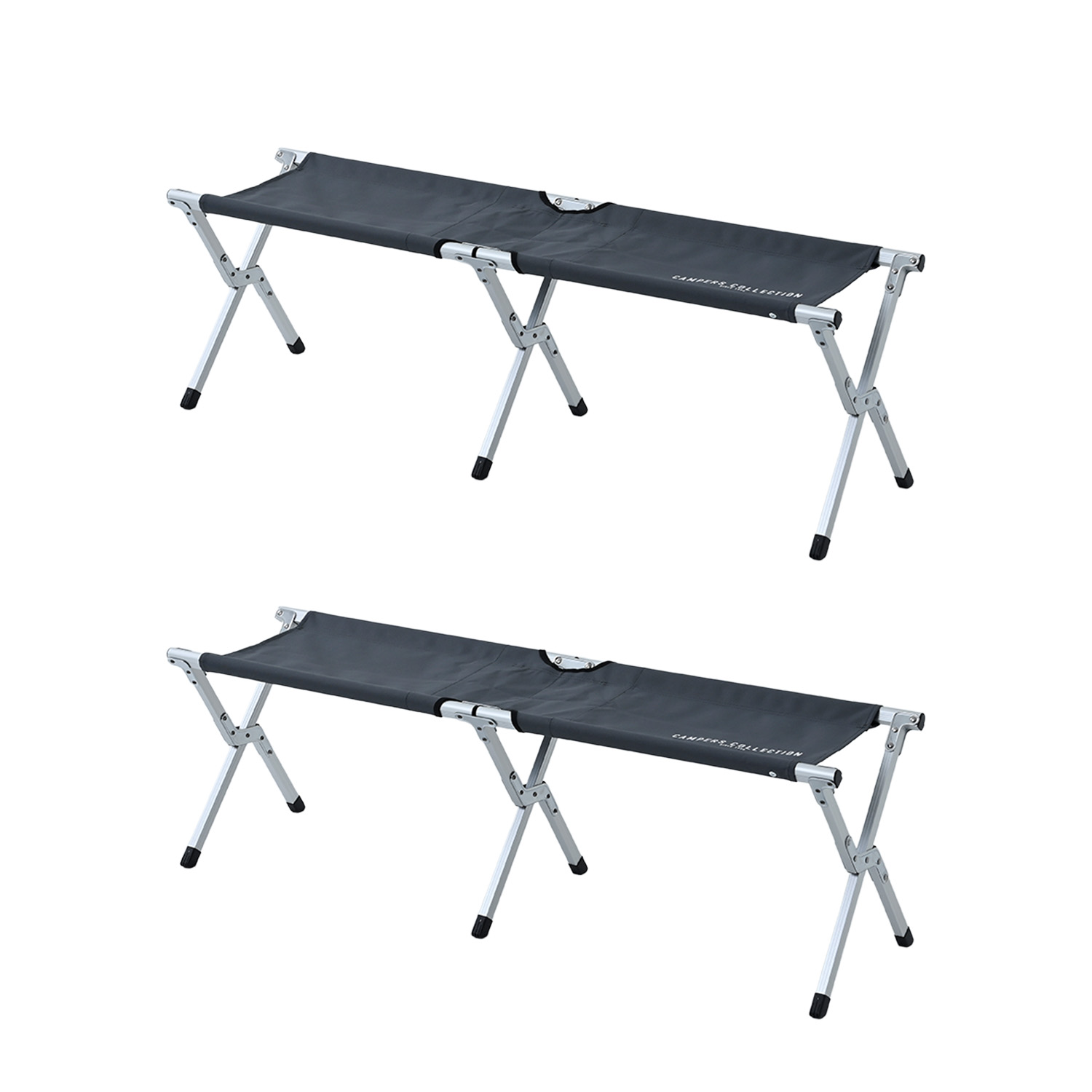 山善（YAMAZEN） アウトドアチェア 2脚セット 折りたたみ ベンチ