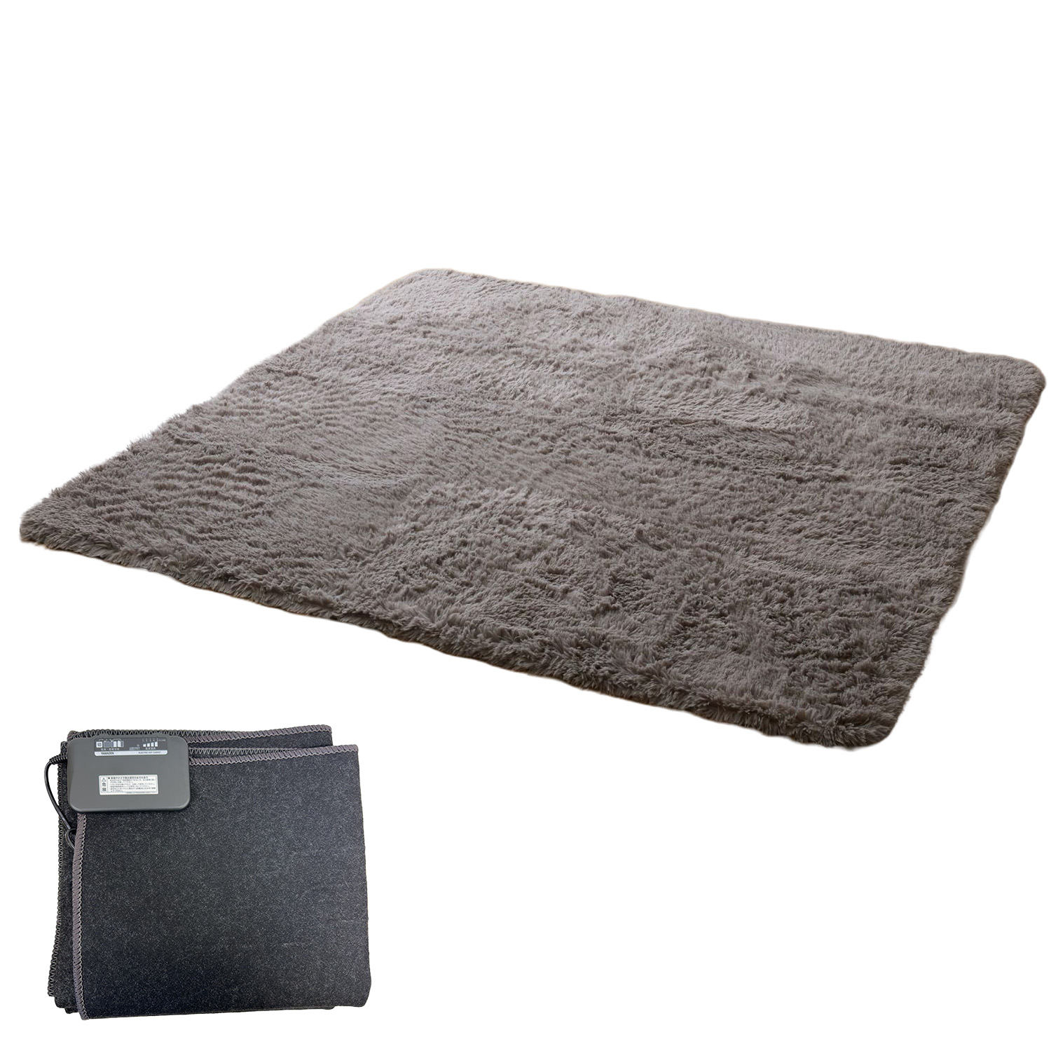 山善 ホットカーペット 本体 ラグセット 2畳 電気カーペット ダニ退治