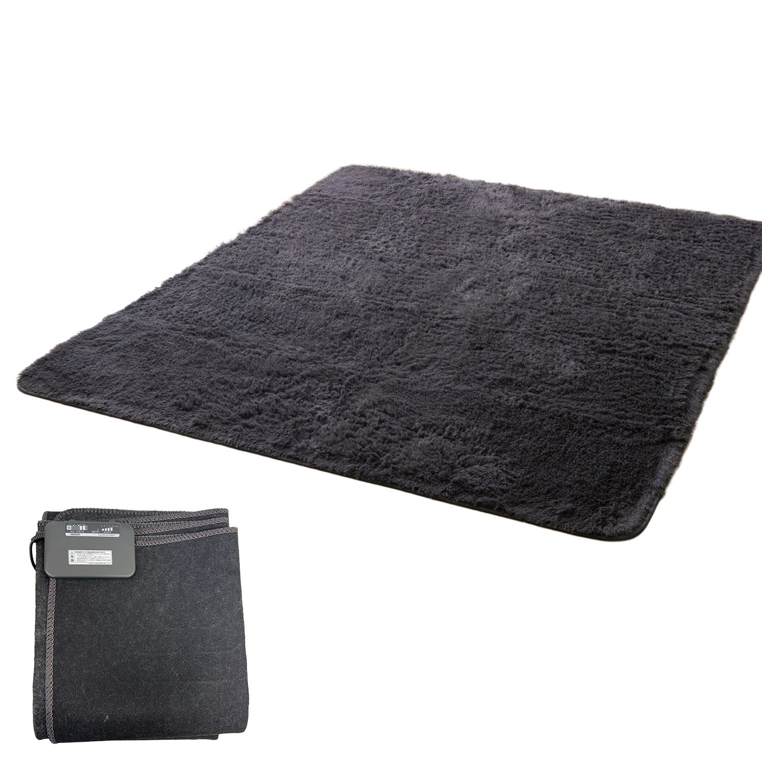 山善 ホットカーペット 本体 ラグセット 3畳 電気カーペット ダニ退治