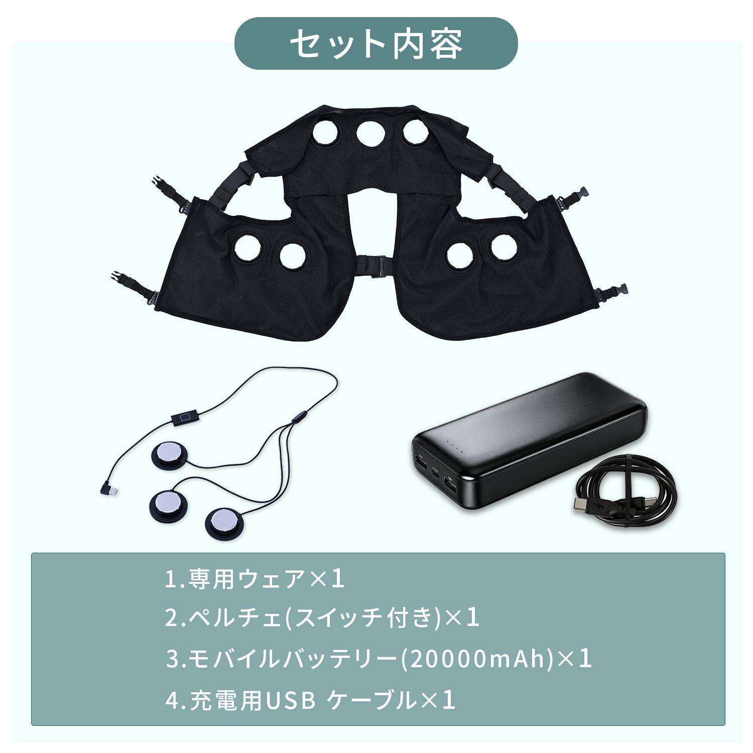 山善（YAMAZEN） ペルチェベスト メッシュ PVF-S3DX 冷却モード 加熱