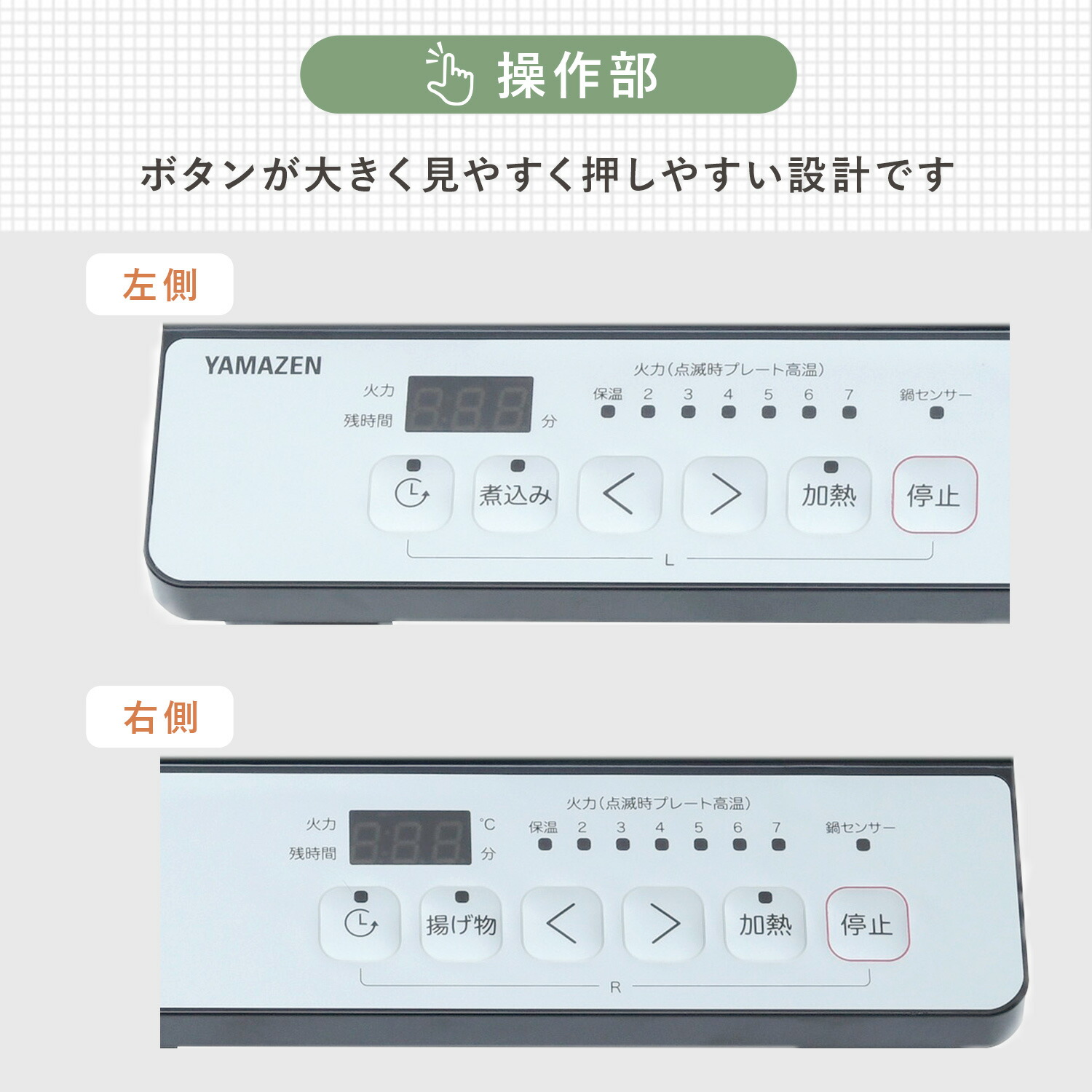 山善（YAMAZEN） 訳あり アウトレット品 IHクッキングヒーター 2口 IH