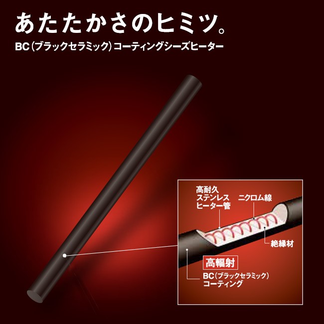 あたたかさのひみつ。BCコーティングシーズヒーター