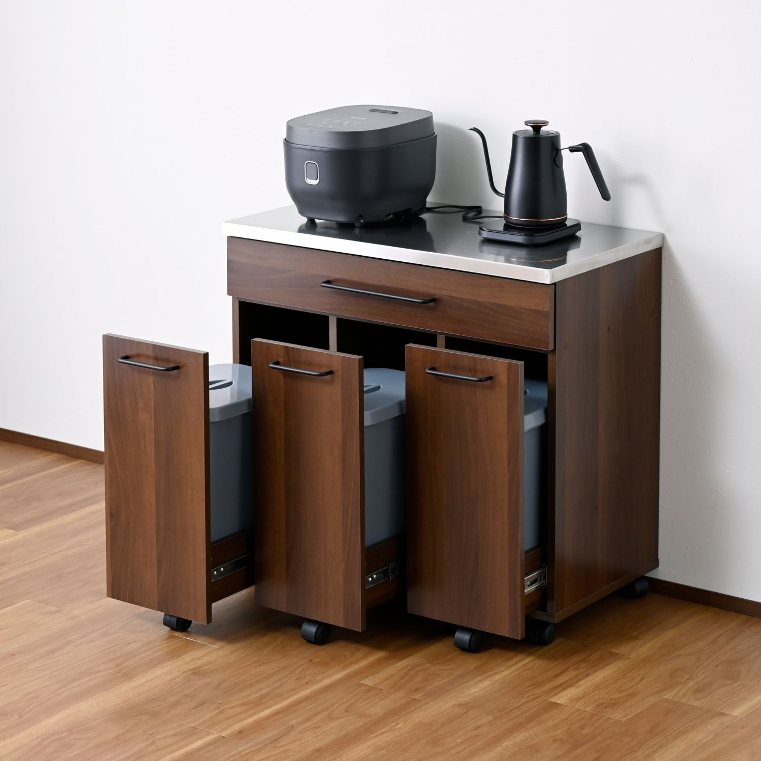 山善（YAMAZEN） 隠せる ゴミ箱 フタ付き 3分別 14L キッチン