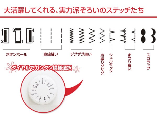 多彩なステッチ