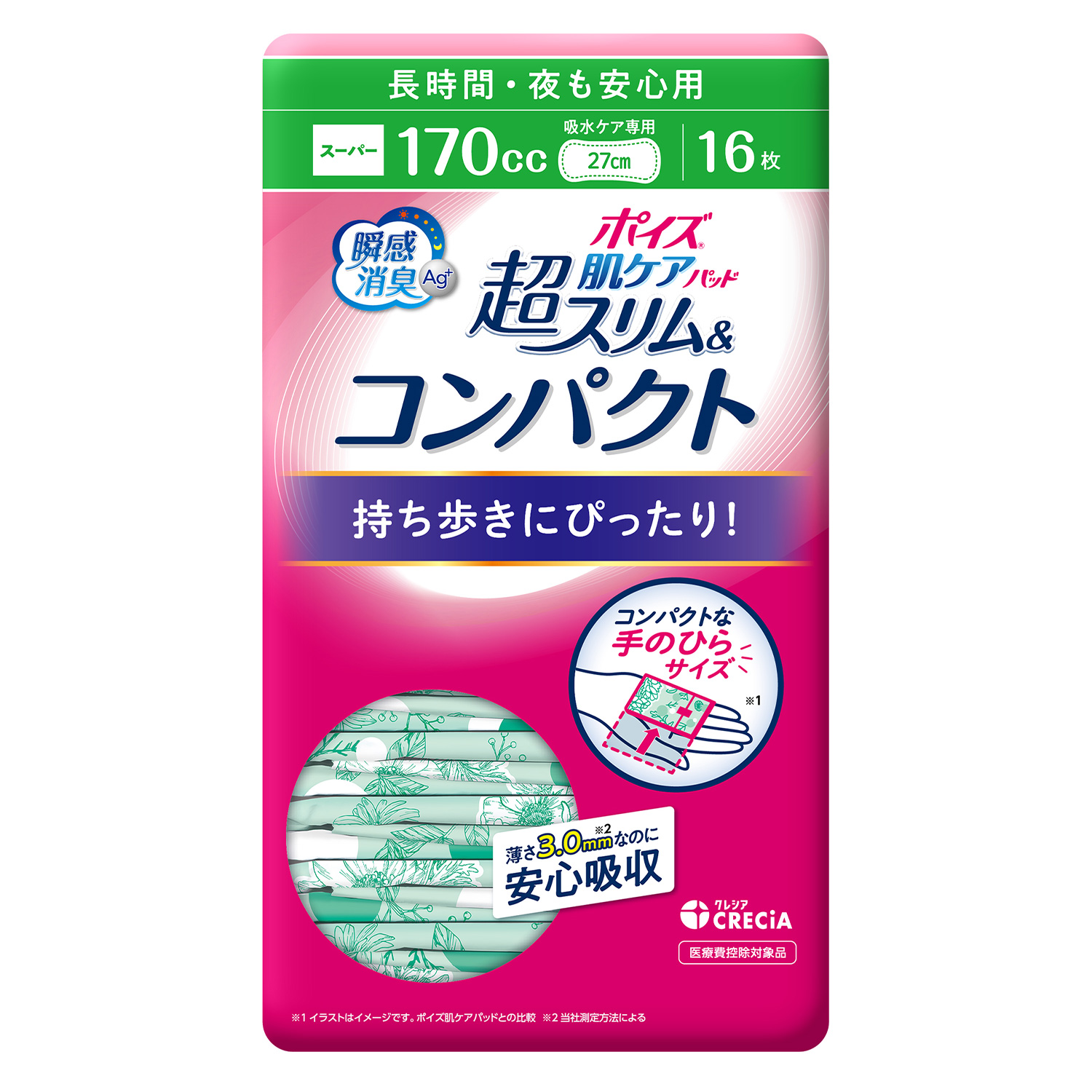 ポイズ 肌ケアパッド 超スリム＆コンパクト 長時間・夜も安心用 (吸水