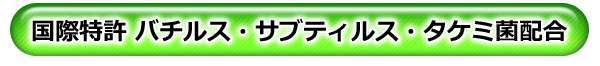 国際特許 バチルス・サブティルス・タケミ菌配合