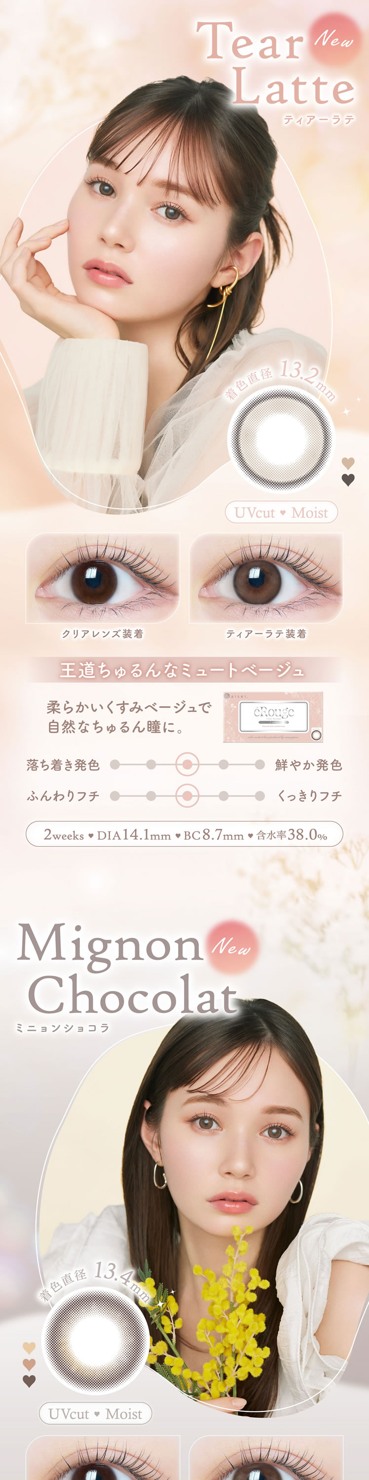 eRouge（エルージュ） 2week 6枚入 2week カラコン 2週間 2ウィーク