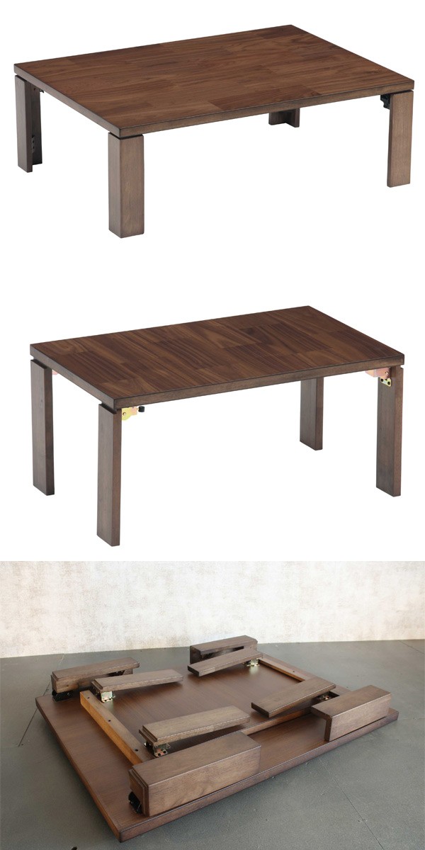 【中古品】座卓 ローテーブル 座卓 折りたたみ 105cm 完成品 軽量 爆買 : モダン