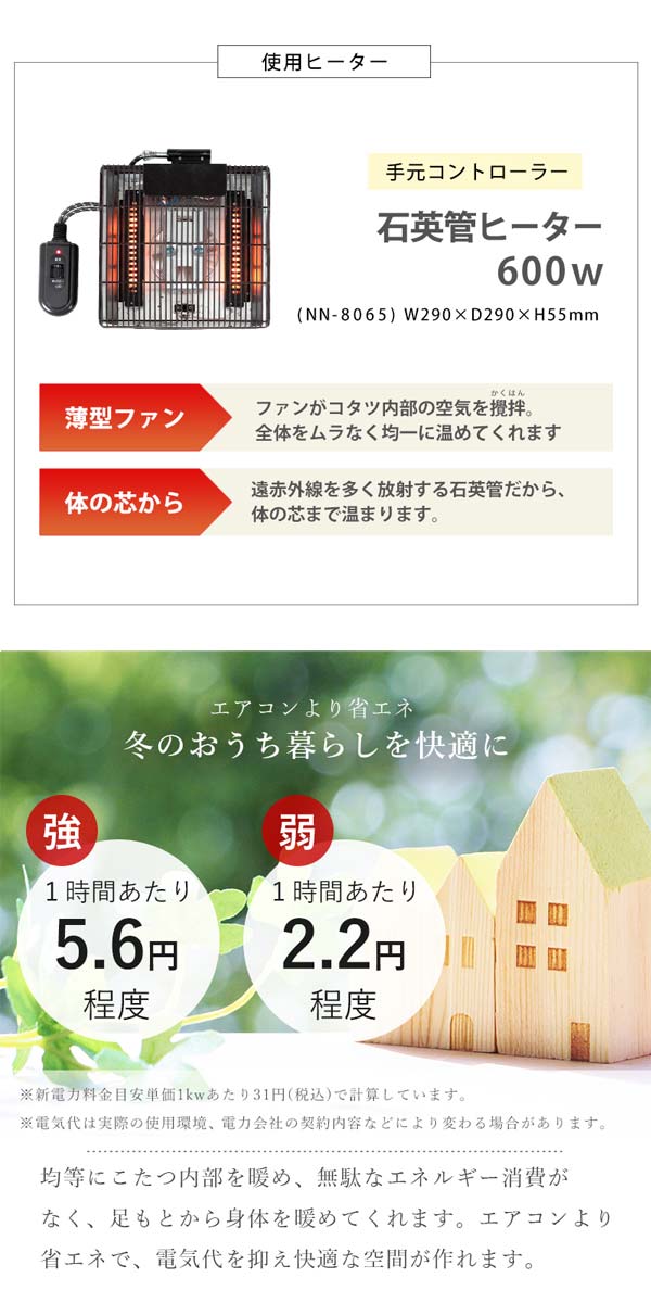 こたつテーブルの画像