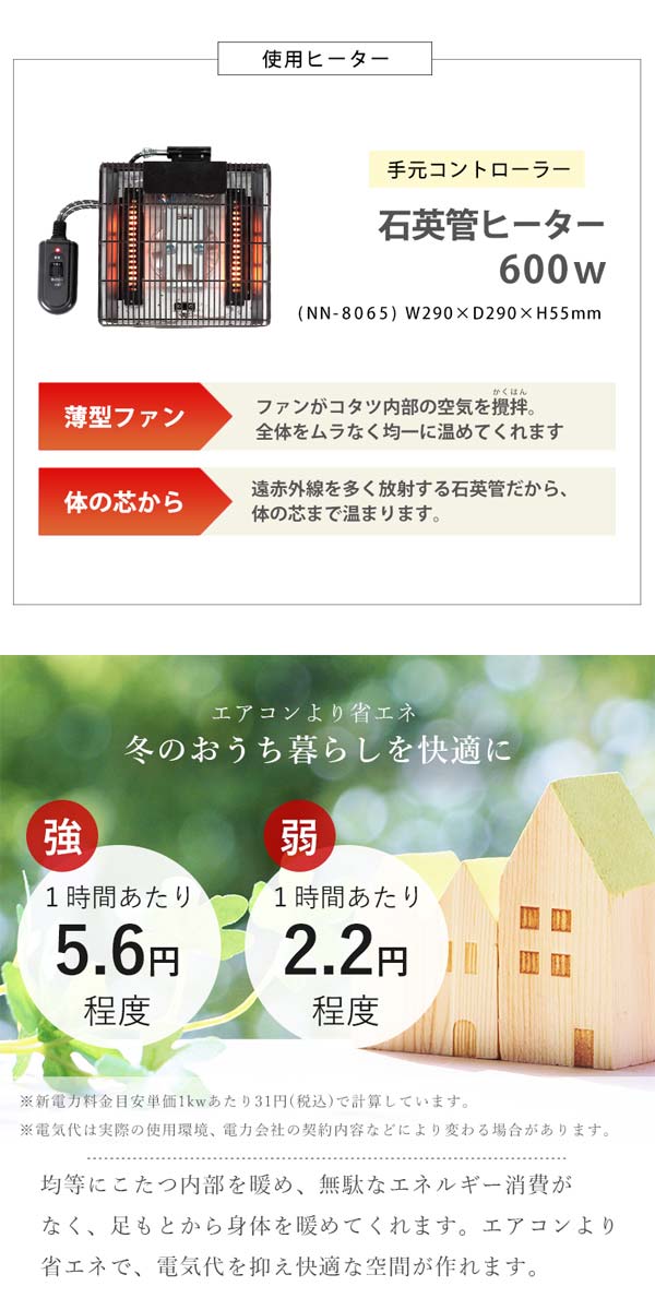 こたつテーブルの画像