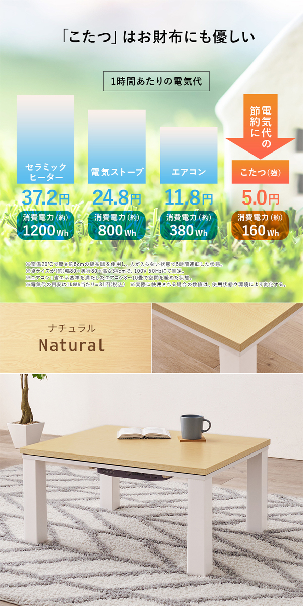 こたつテーブルの画像