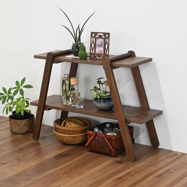 オープンラック2段 ウッドラック シェルフ棚 収納 おしゃれ 訳あり