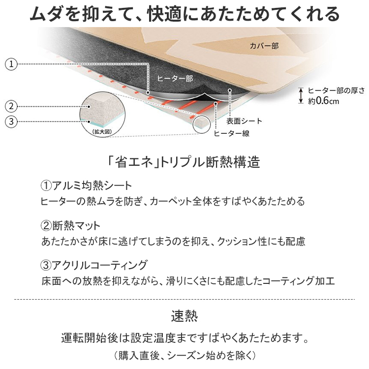 Panasonic（パナソニック） カーペット用ヒーター 着せかえ 1畳用