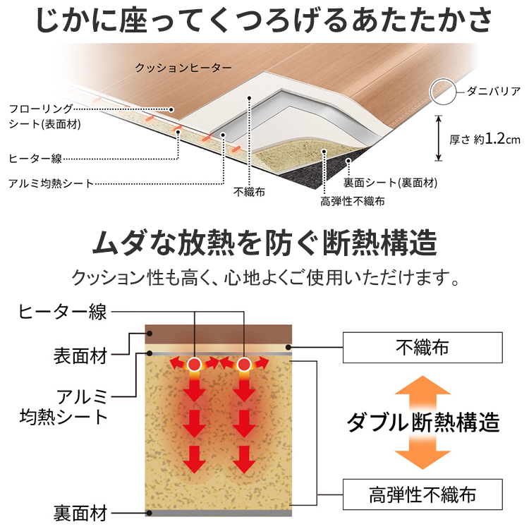 Amazon | パナソニック ホットカーペット フローリングタイプ ~2畳相当 ライトベージュ DC-2V4-MC |  パナソニック(Panasonic) | ホットカーペット単体