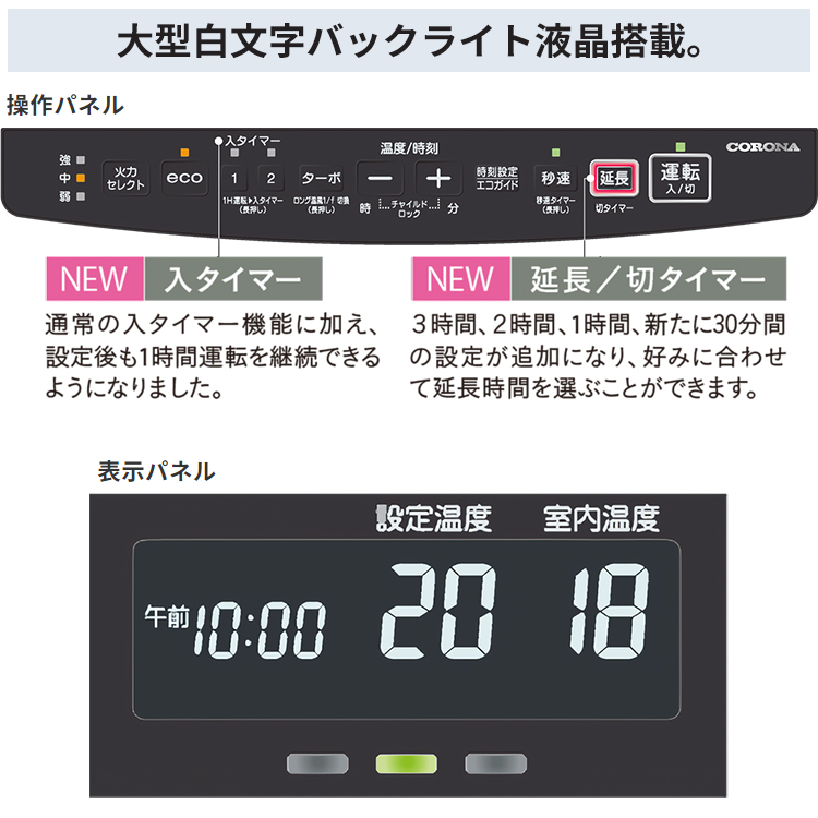 石油ファンヒーター コロナ 主に17畳用 VXシリーズ 木造17畳 コンクリート24畳 タンク容量7.2L 6.7kW ホワイト FH -VX6724BY-W : fh-vx6724by-w : イーマックスジャパン - 通販 - Yahoo!ショッピング