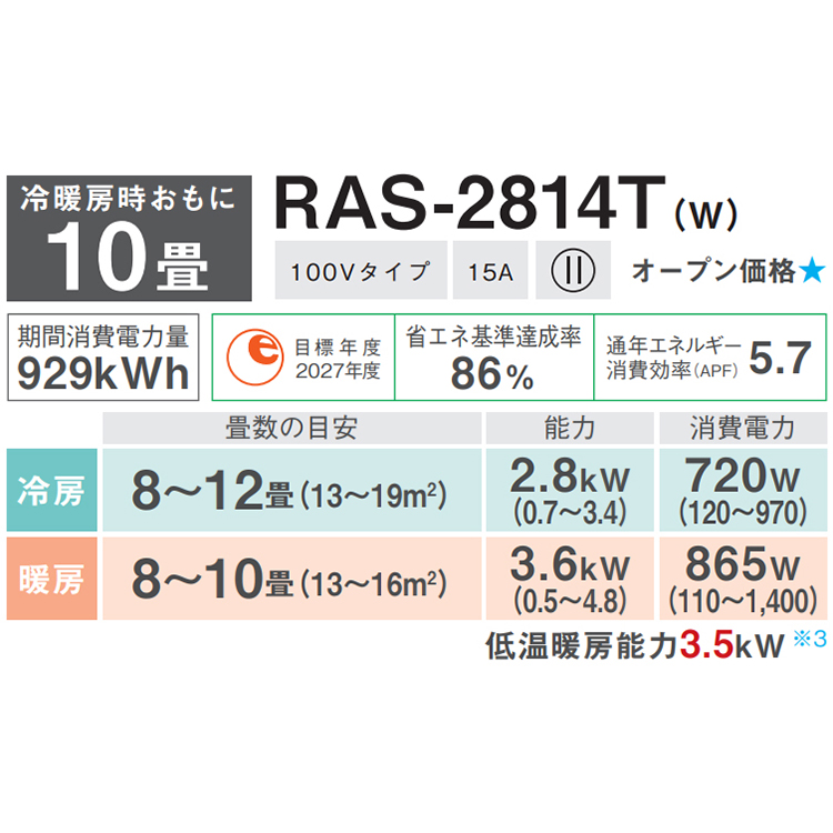 TOSHIBA 標準取付工事費込 エアコン おもに10畳用 東芝 2024年