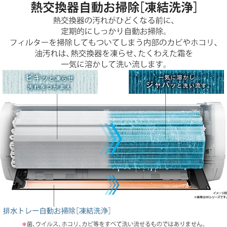 メガ暖 白くまくん エアコン おもに10畳 日立 寒冷地向け XK