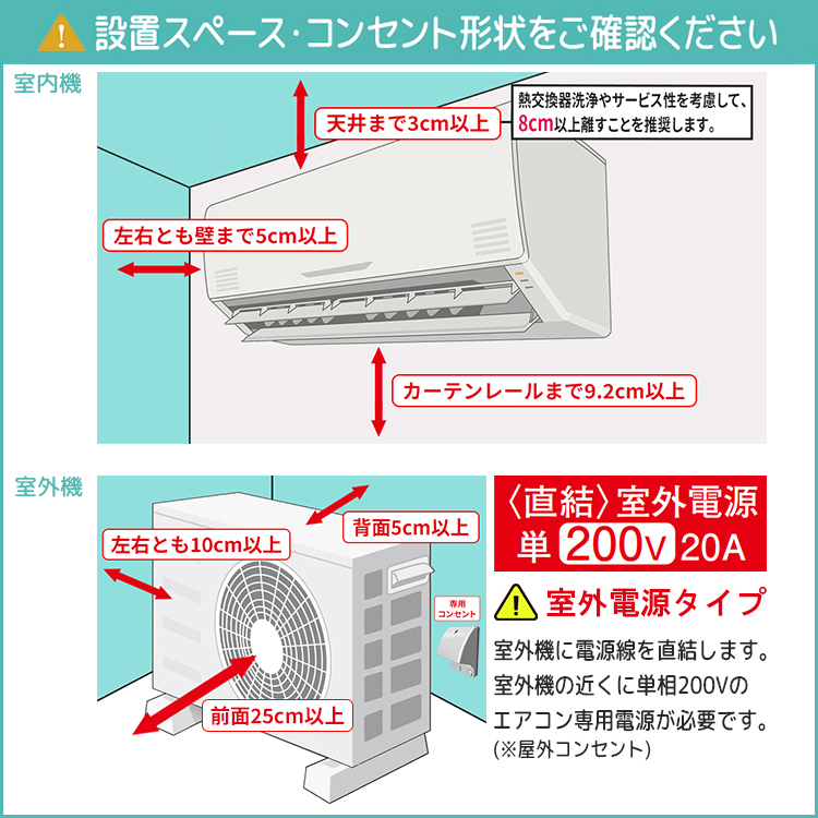 うるるとさらら 標準取付工事費込 エアコン おもに26畳 室外電源タイプ