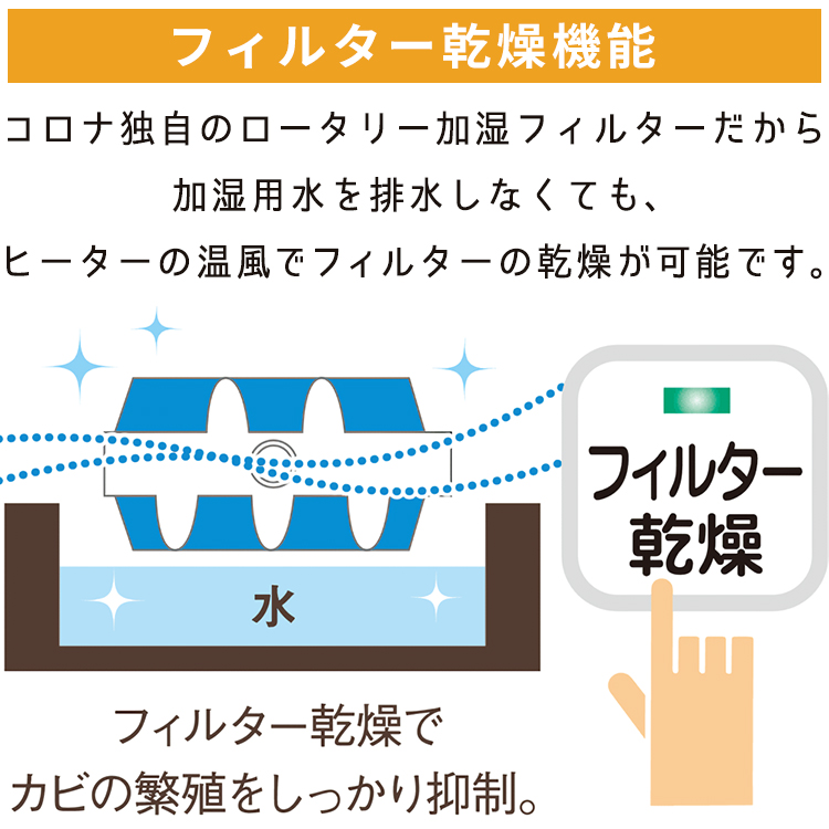 CORONA（コロナ） 加湿器 主に12畳 UF-Hシリーズ ハイブリット式 除菌