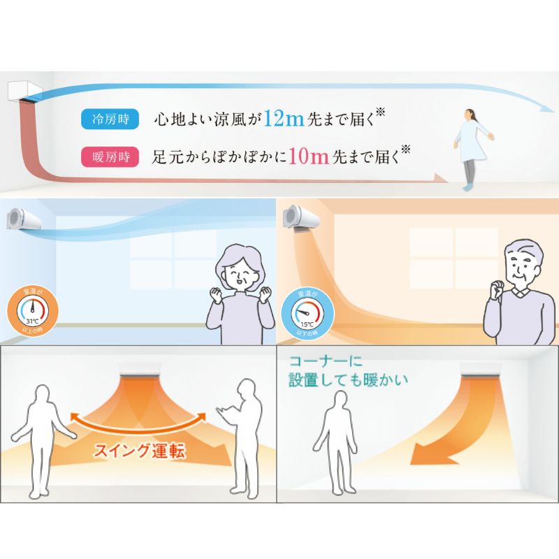 エアコン 6畳用 ゼネラル ノクリア 2026年モデル Cシリーズ ホワイト