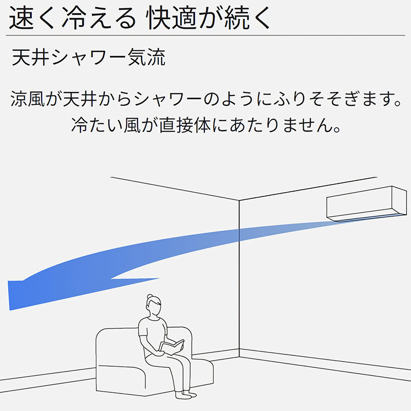 標準取付工事費込 エアコン 主に14畳 パナソニック エオリア 2025年モデル GXシリーズ クリスタルホワイト コンパクト 脱臭 単相200V CS-405DGX2-W-SET | エオリア | 05
