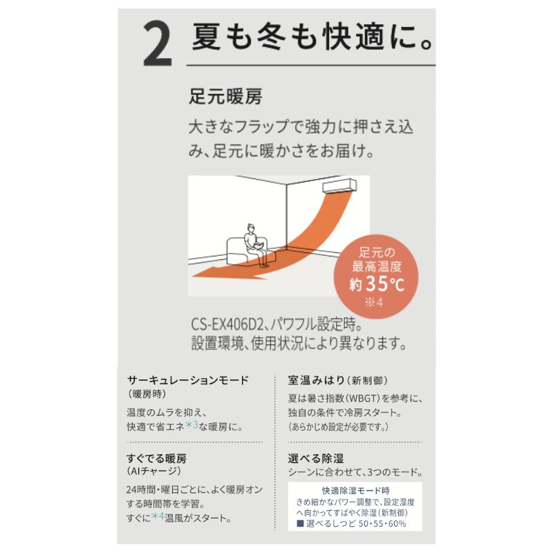 エオリア 標準取付工事費込 エアコン 6畳用 パナソニック 2026年モデル 