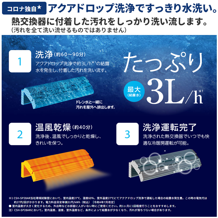 ReLaLa エアコン おもに18畳 コロナ 2024年モデル リララSPK よごれま