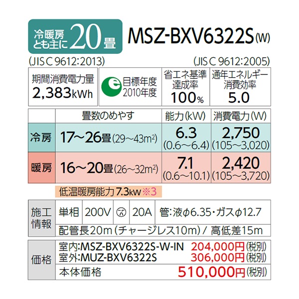 三菱 エアコン BXVシリーズ