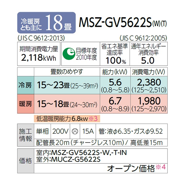 三菱 エアコン GVシリーズ