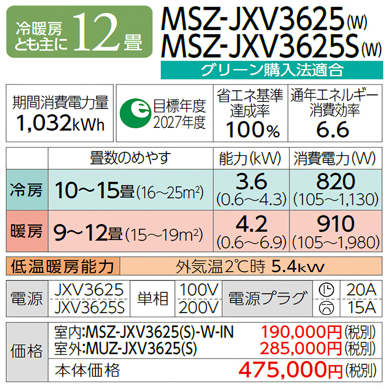 エアコン 霧ヶ峰 エアコン 12畳用 三菱電機 2026年モデル Zシリーズ ピュア