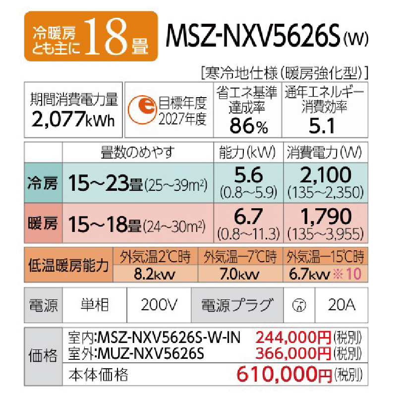 霧ヶ峰 エアコン 18畳用 三菱電機 2026年モデル NXVシリーズ ピュア 霧ヶ峰 エアコン 18畳用 三菱電機 2026年モデル NXVシリーズ ピュア