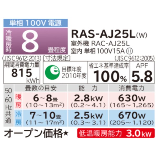 日立 エアコン AJシリーズ