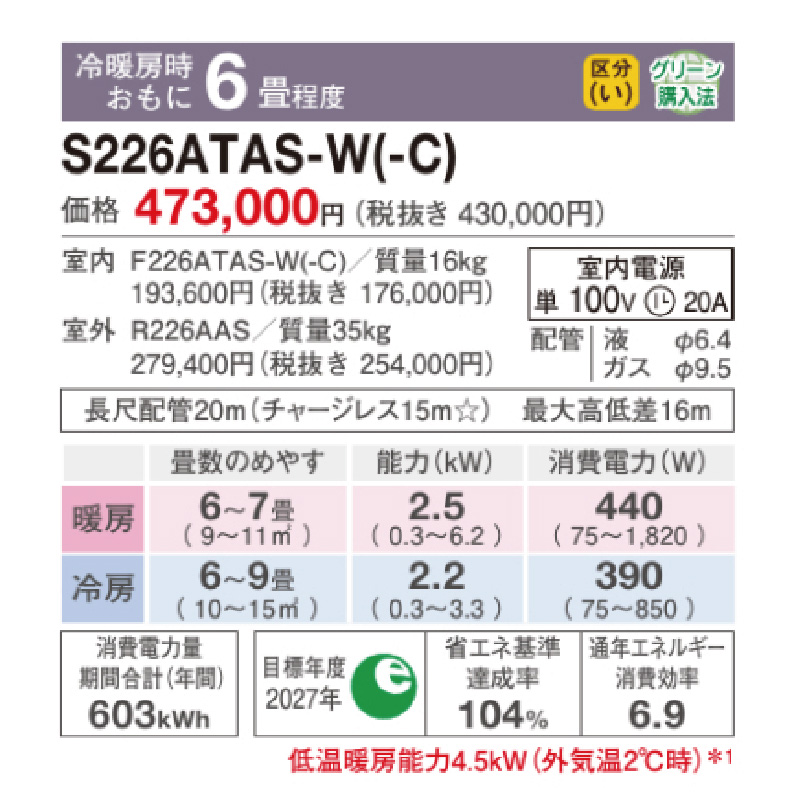 ストリーマ エアコン 6畳用 ダイキン 2026年モデル AXシリーズ