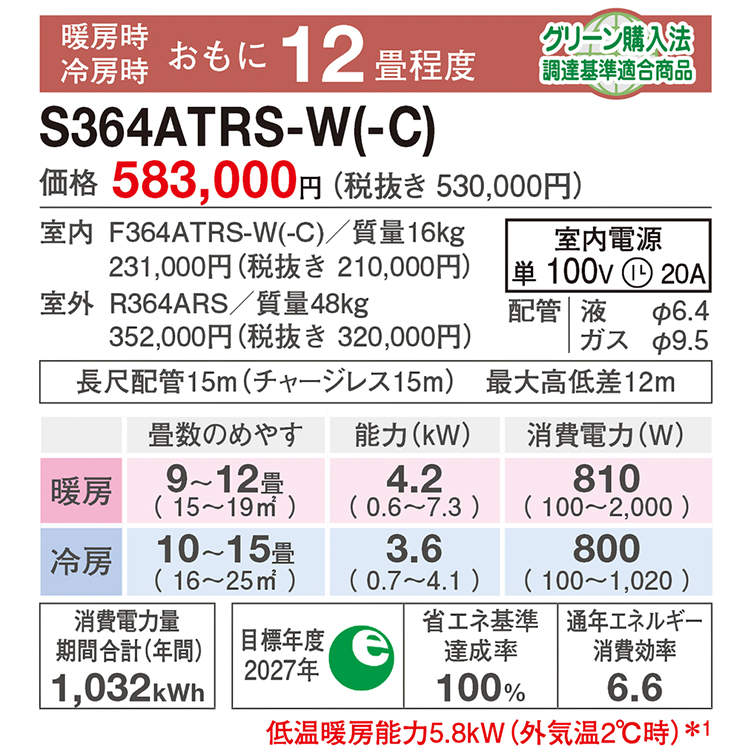 うるさらX エアコン おもに12畳 ダイキン 2024年 モデル RX