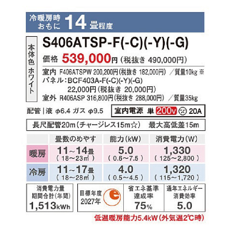 risora エアコン 14畳用 ダイキン リソラ 2026年モデル SXシリーズ