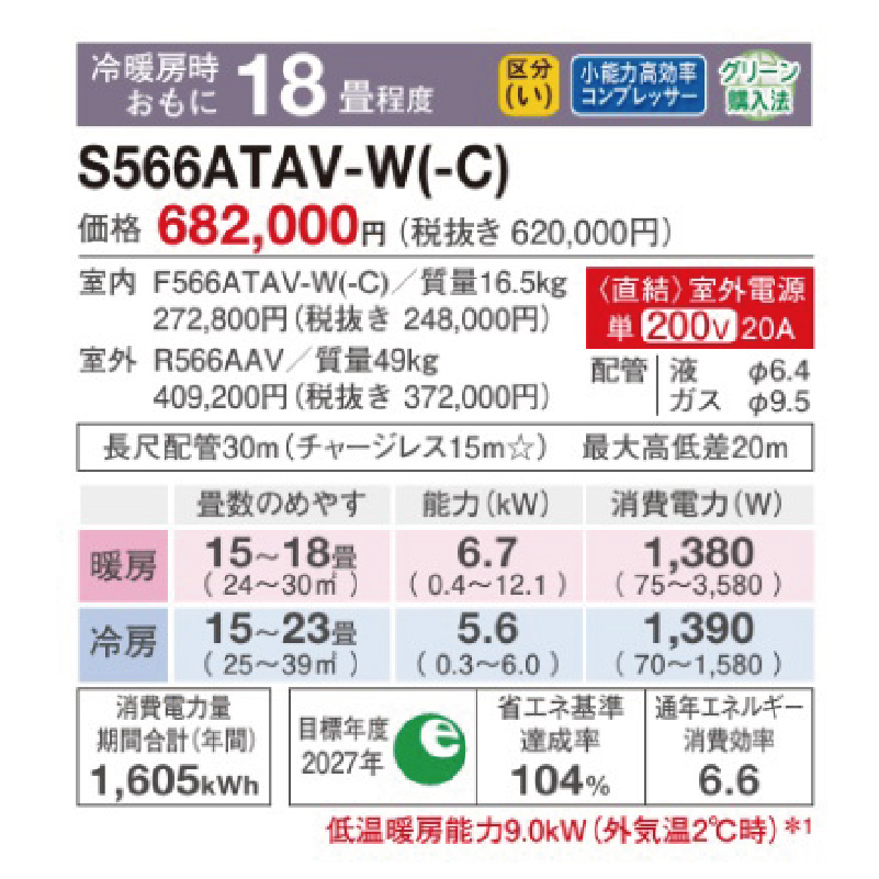 ストリーマ エアコン 18畳用 ダイキン 2026年モデル AXシリーズ