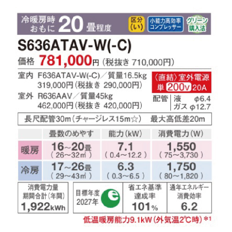 ストリーマ エアコン 20畳用 ダイキン 2026年モデル AXシリーズ